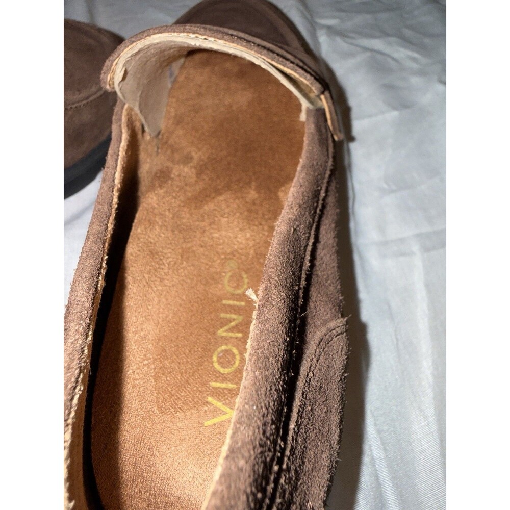 NWOB Vionic Womens Brown Suede Slip On Comfort Loafer US 7.5 EU 38 UK 5 - Picture 5 of 11